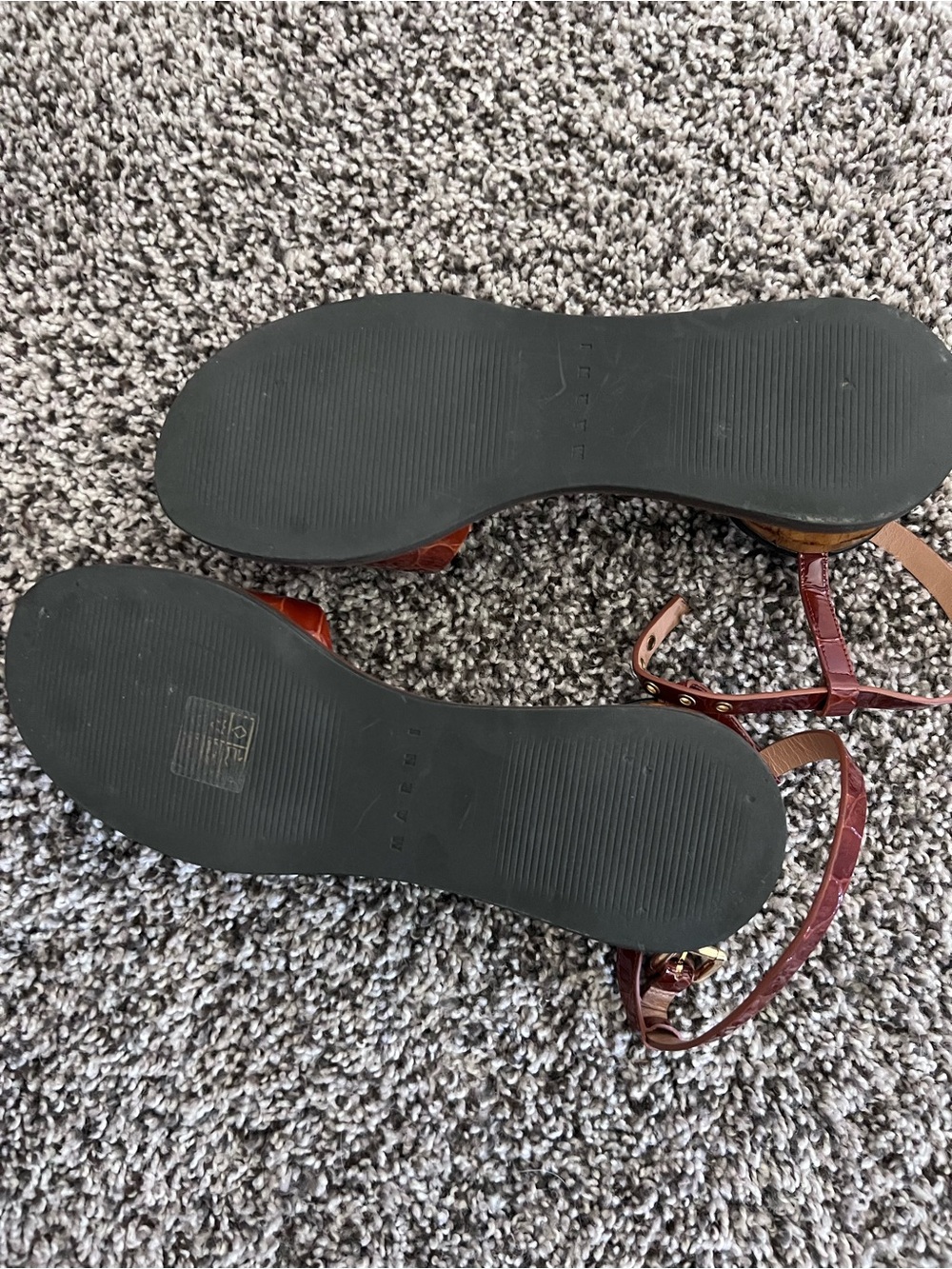 Marni Bamboo Effect Heel Sandals - Picture 2 of 3
